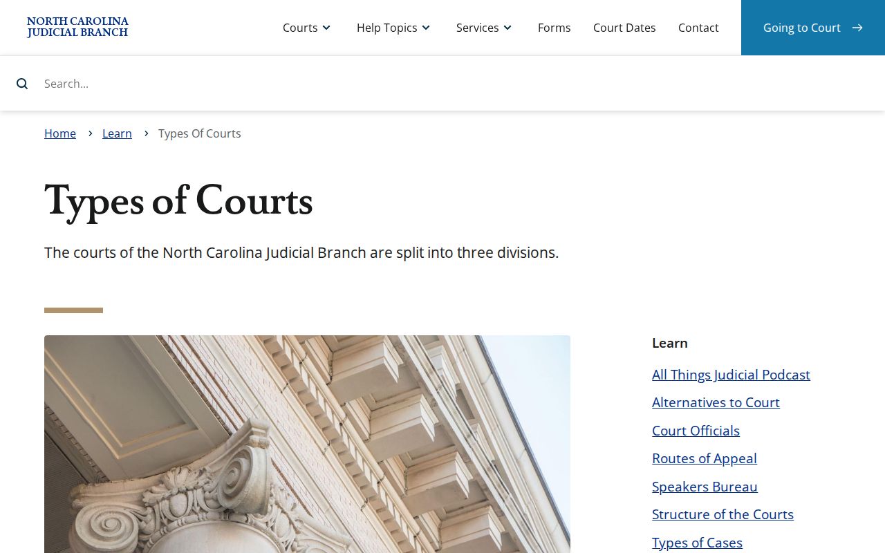 Ashe County court docket court structure in North Carolina
