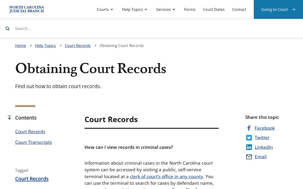 Jefferson court record access through the Ashe clerk