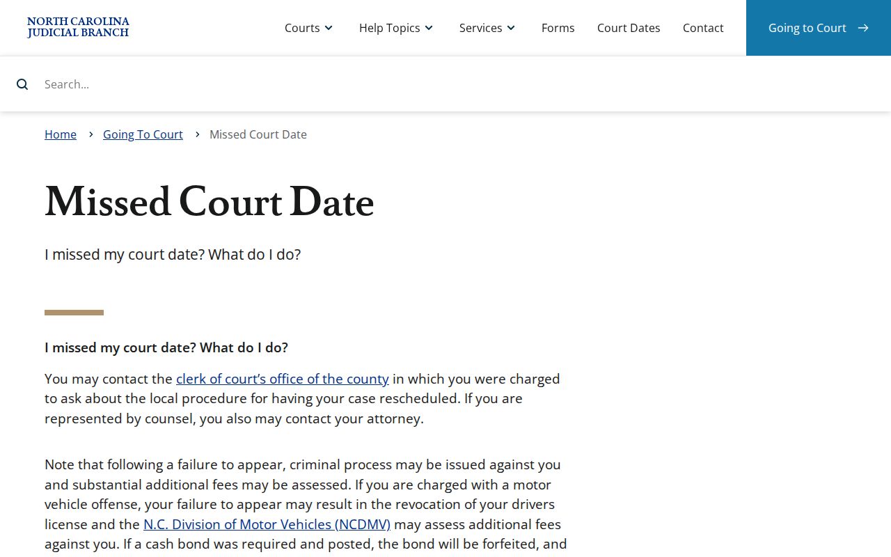 West Jefferson court date record guidance